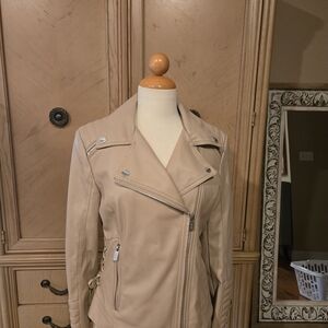 Women's Beige Leather Jacket